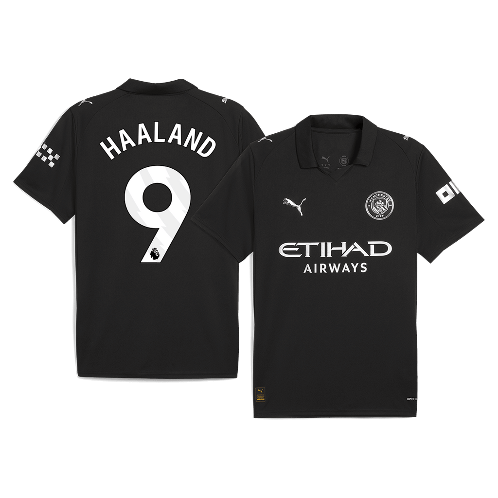 HAALAND #9 Manchester City Extérieur Maillot 2025/26 Noir