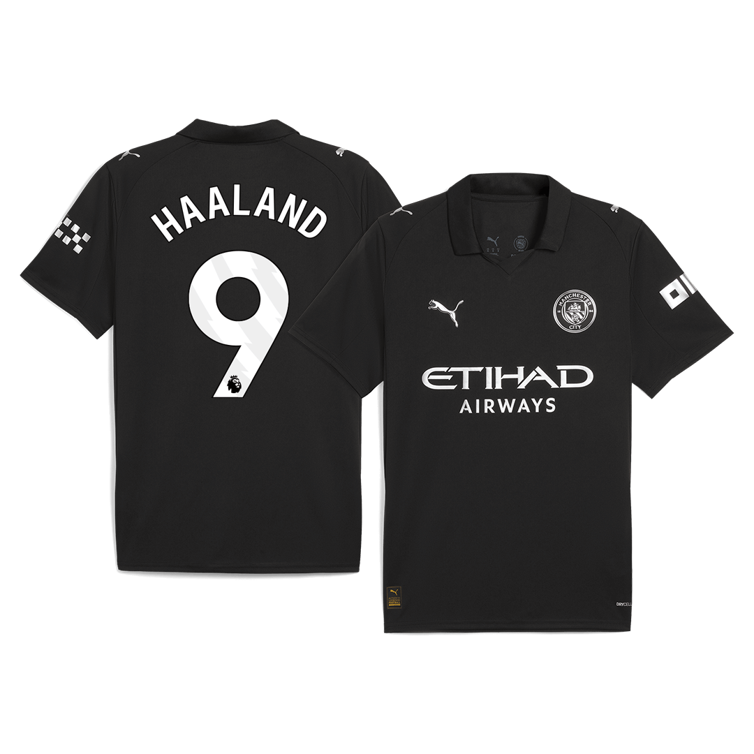 HAALAND #9 Manchester City Extérieur Maillot 2025/26 Noir