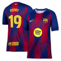 ROONY #19 Barcelone Domicile Maillot 2025/26 Rouge et Bleu - UCL Grande Taille