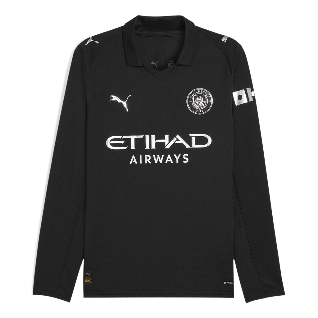 Manchester City Extérieur Maillot Manches Longues 2025/26 Noir