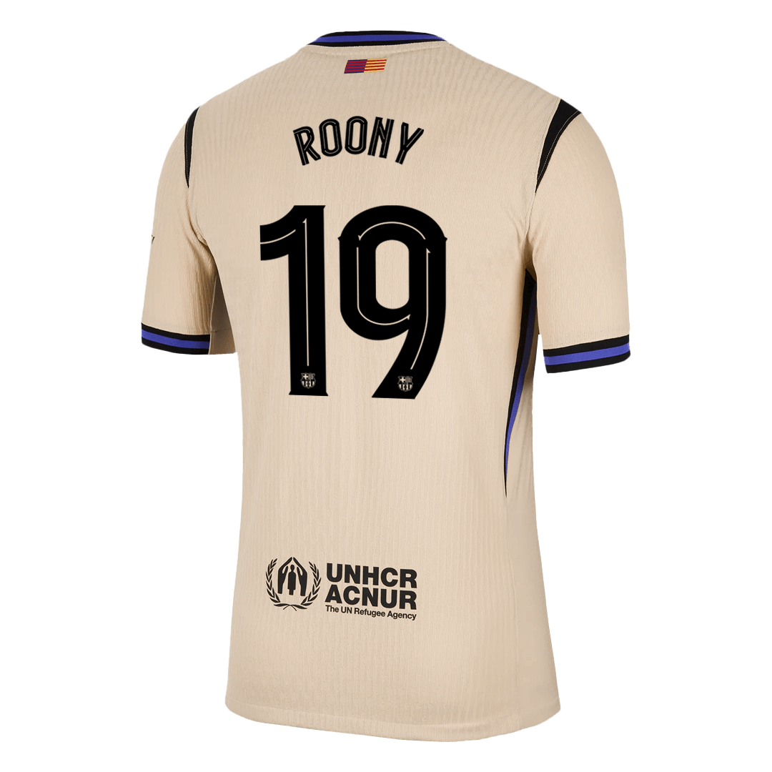 ROONY #19 Barcelone Extérieur Maillot 2025/26 Jaune Joueur - UCL