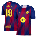 ROONY #19 Barcelone Domicile Maillot 2025/26 Rouge et Bleu Grande Taille