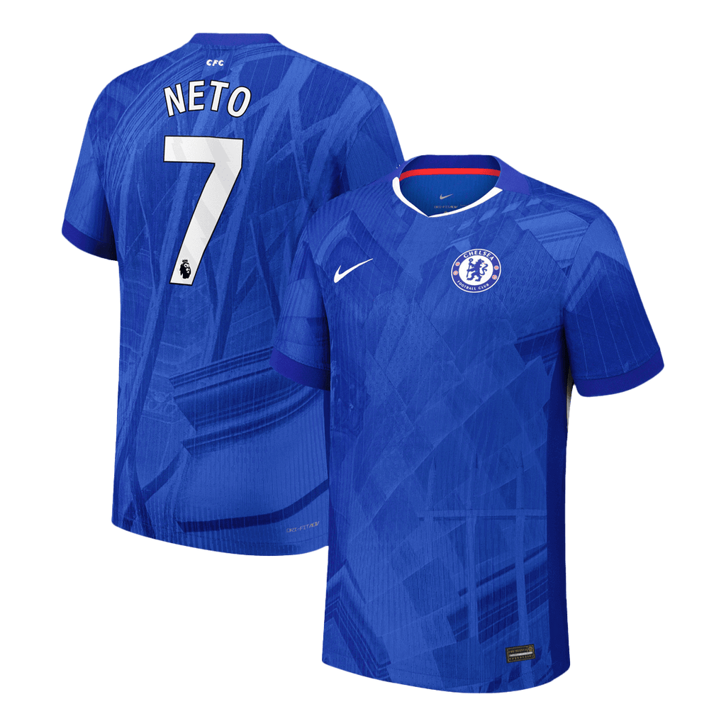 NETO #7 Chelsea Domicile Maillot 2025/26 Bleu Authentique