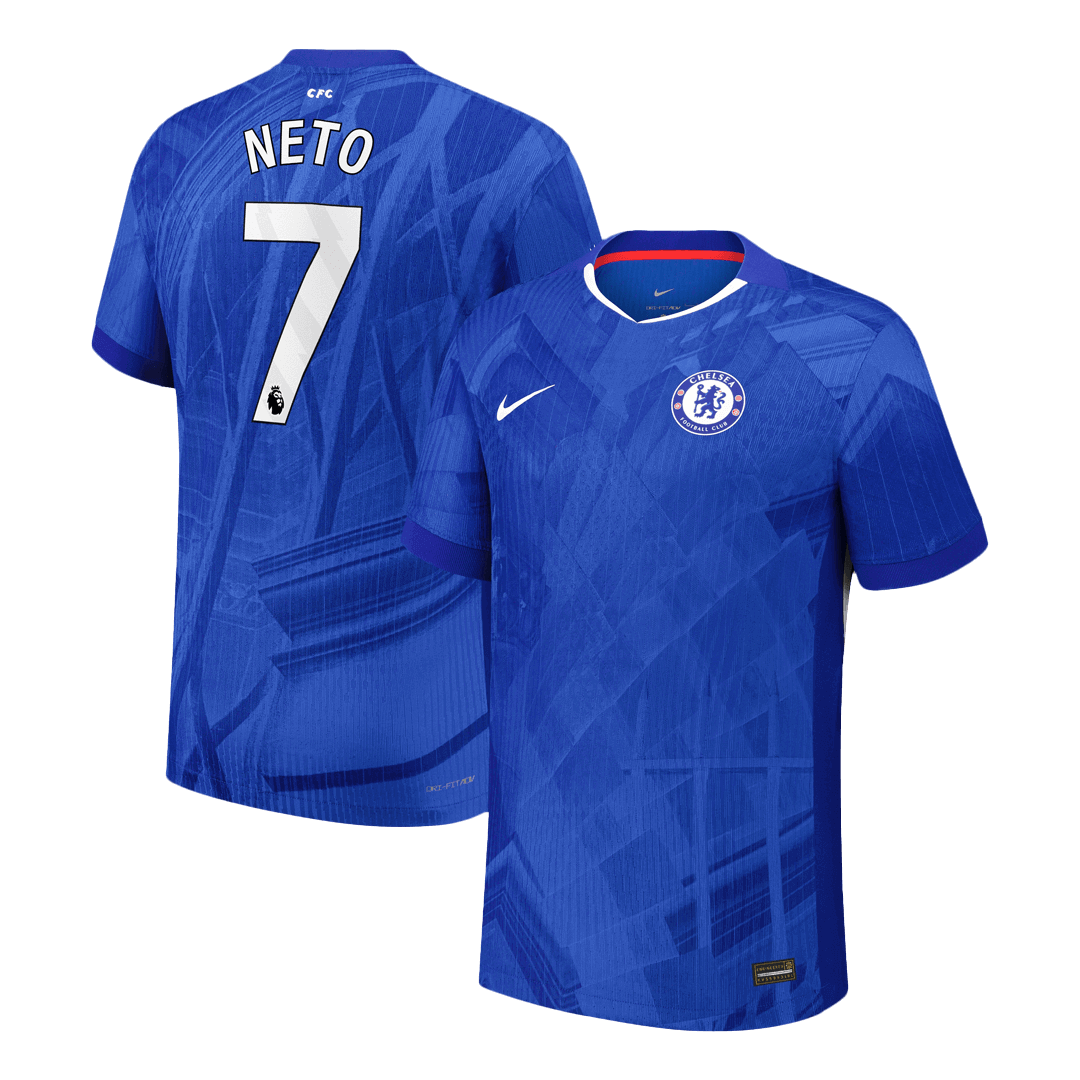 NETO #7 Chelsea Domicile Maillot 2025/26 Bleu Authentique