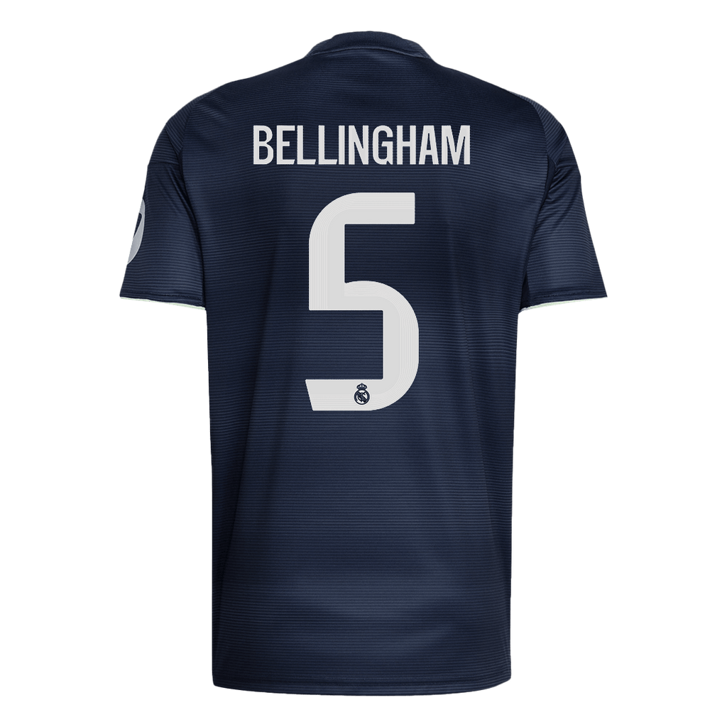 BELLINGHAM #5 Real Madrid Extérieur Maillot 2025/26 Grande Taille