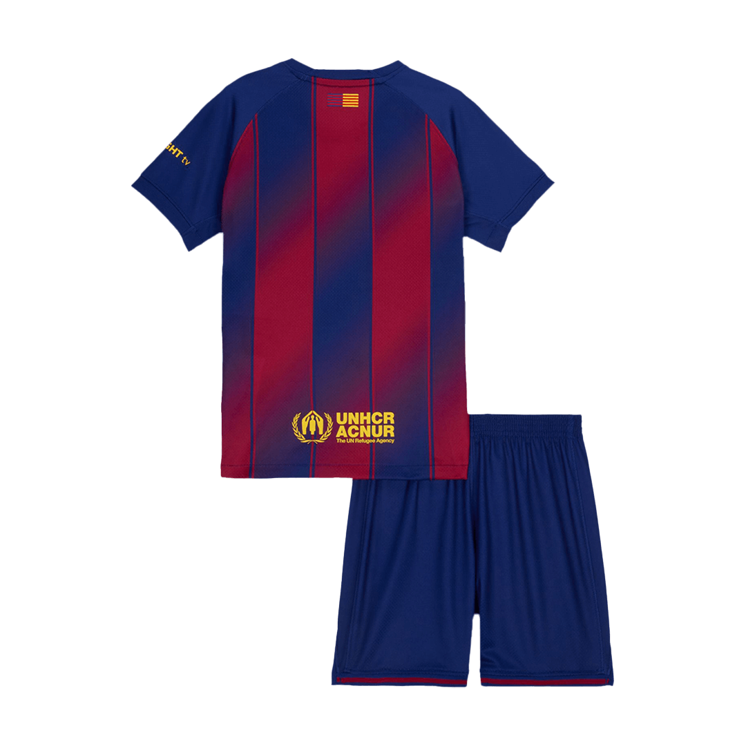 Barcelone Domicile Maillot Kit 2025/26 Enfant