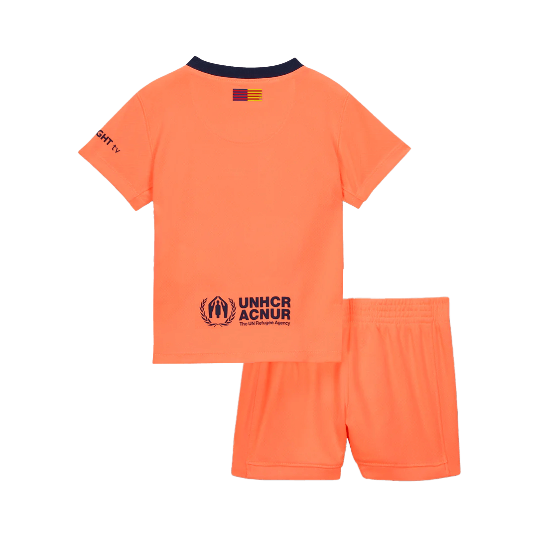 Barcelone Third Maillot Kit 2025/26 Enfant Orange