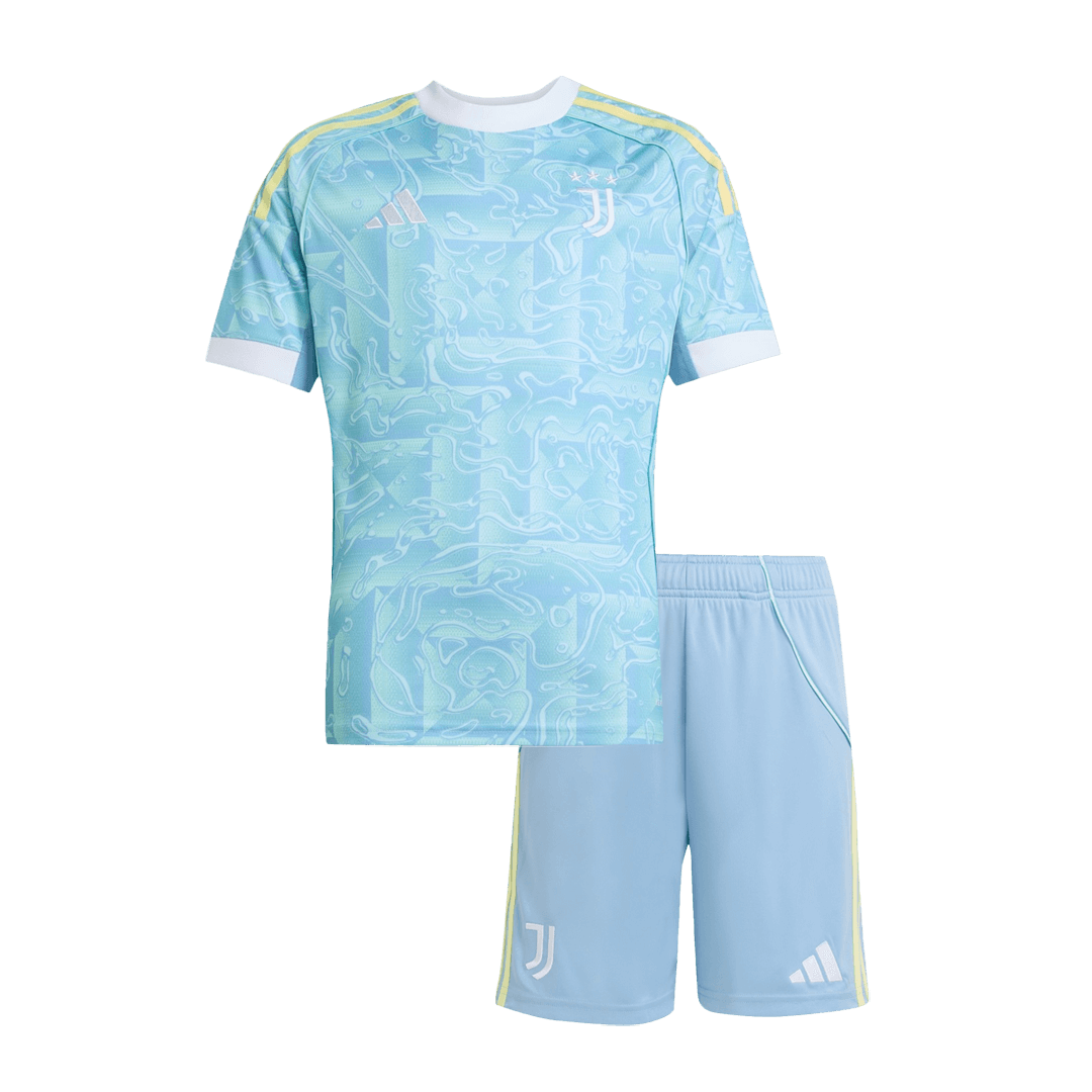 Juventus Extérieur Maillot Kit 2025/26 Enfant Bleu