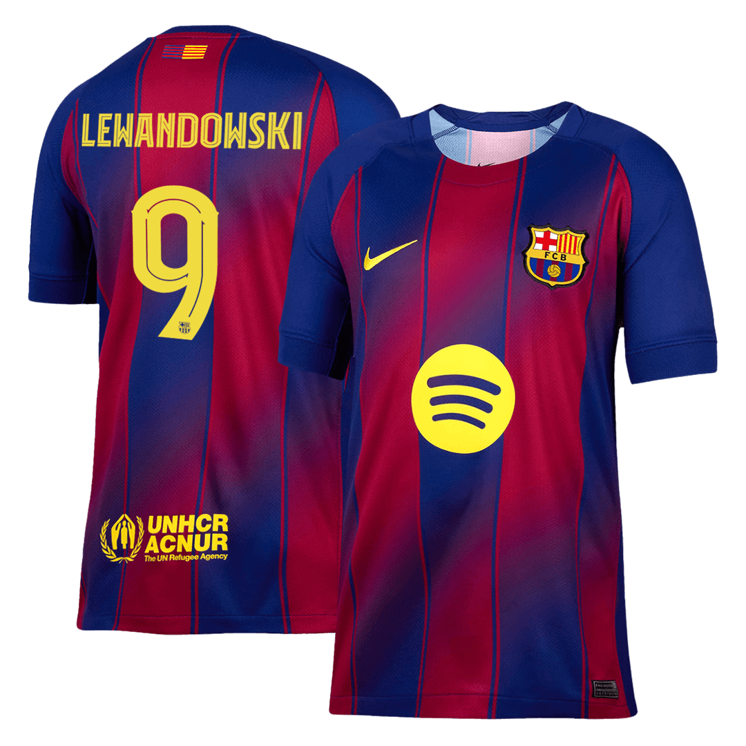 LEWANDOWSKI #9 Barcelone Domicile Maillot 2025/26 - UCL