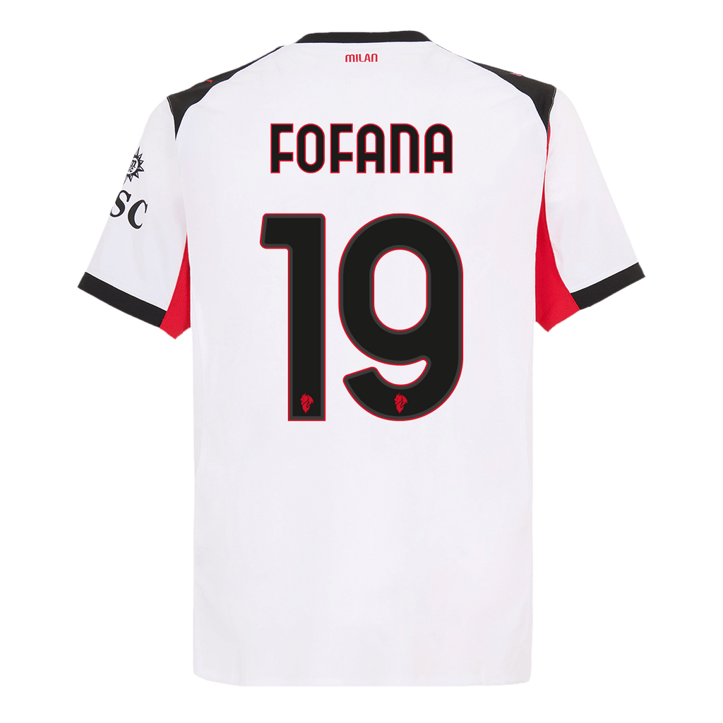 FOFANA #19 AC Milan Extérieur Maillot 2025/26 Blanc Authentique