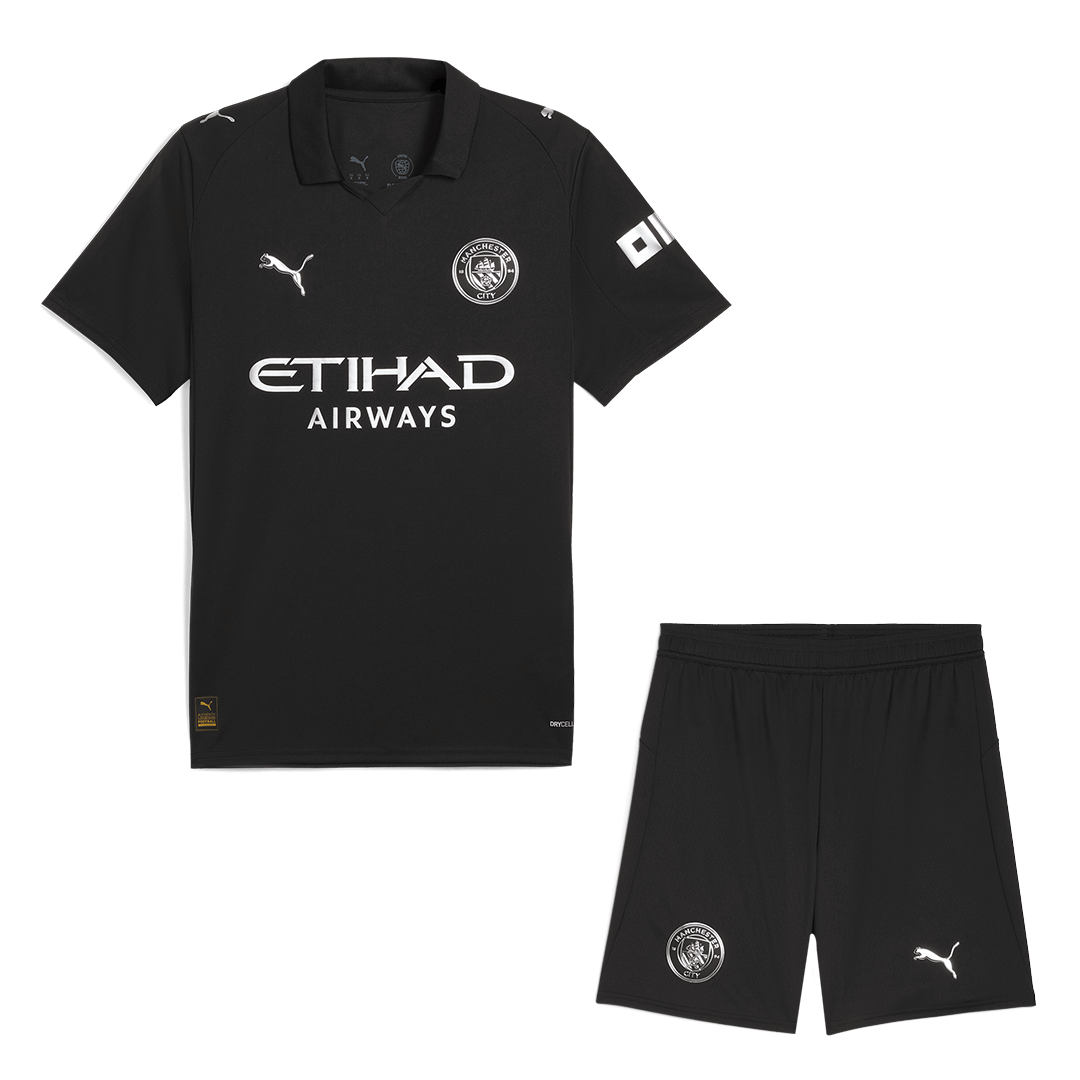 Manchester City Extérieur Maillot Kit 2025/26 Noir