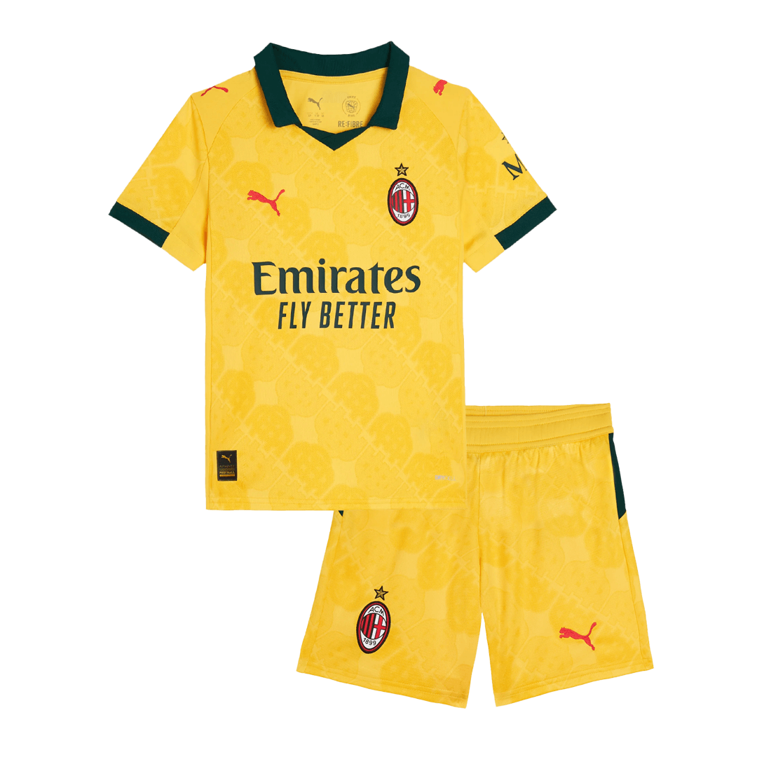 AC Milan Third Maillot Kit 2025/26 Junior Jaune