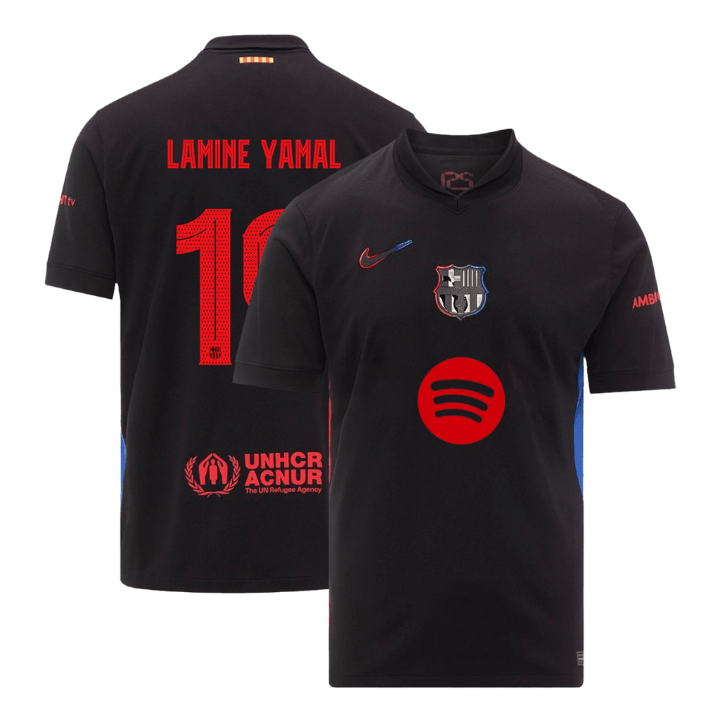 LAMINE YAMAL #19 Barcelone Extérieur Maillot 2024/25 - UCL (Spotify Logo Without Text)