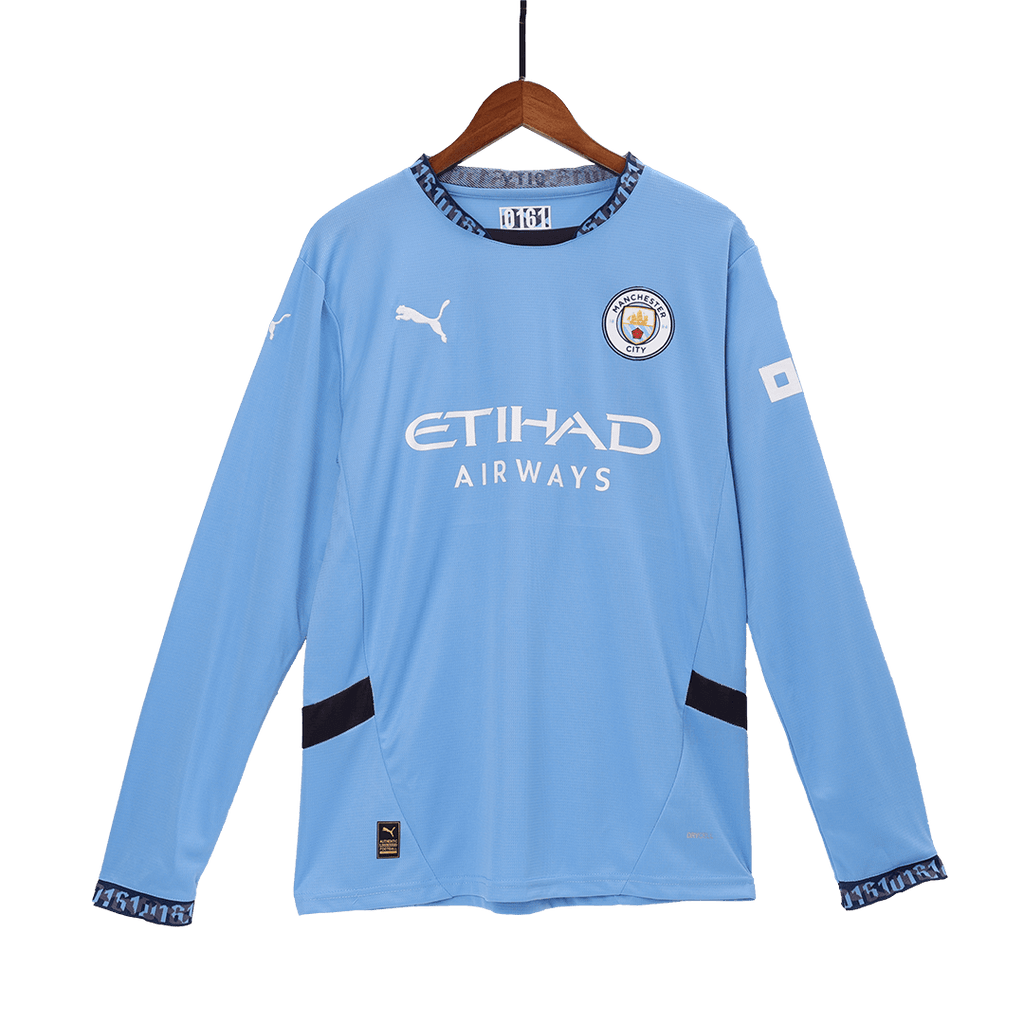 Manchester City Domicile Maillot Manches Longues 2024/25 Grande Taille