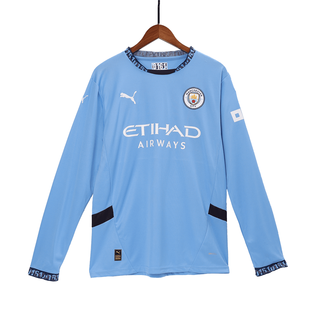 Manchester City Domicile Maillot Manches Longues 2024/25 Grande Taille