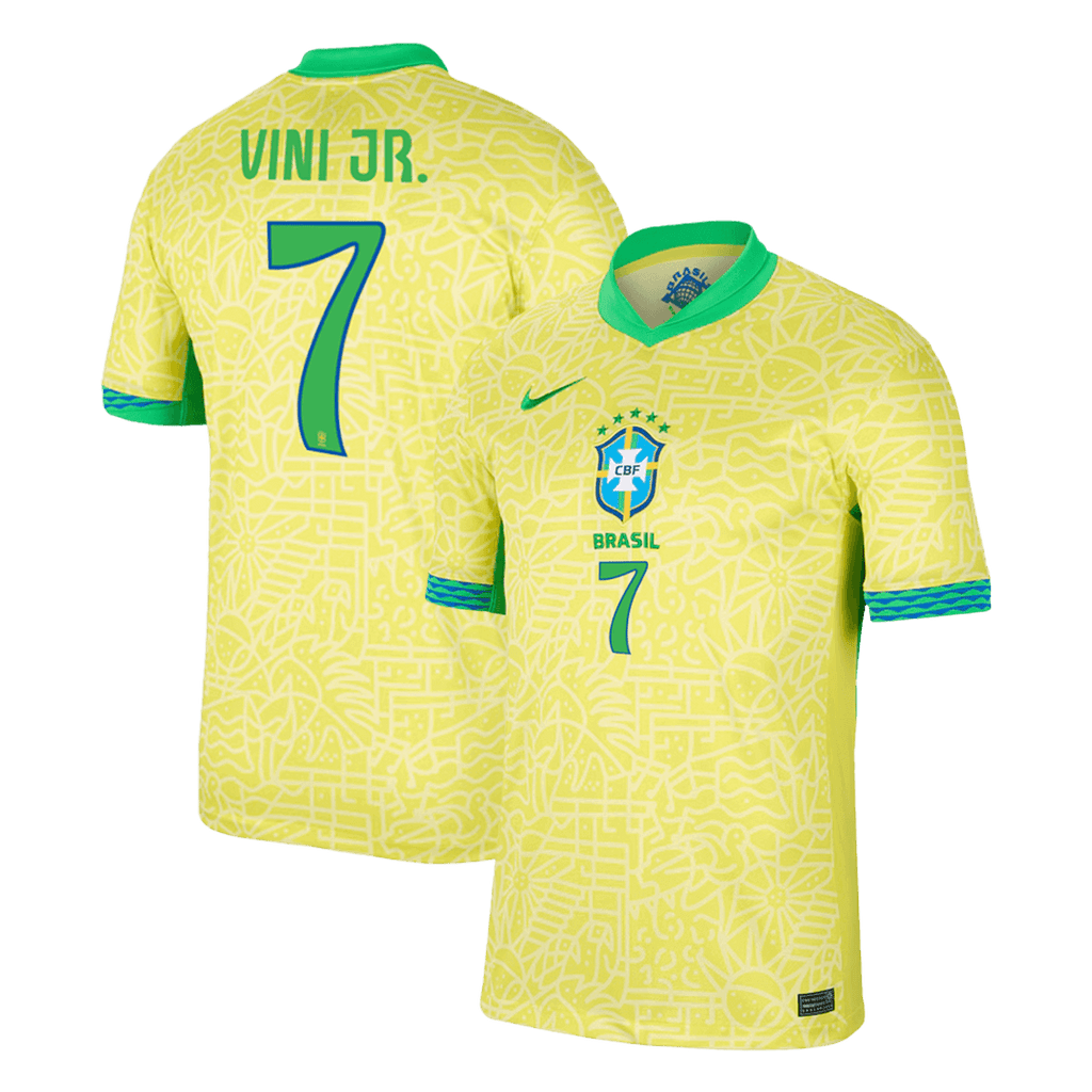 VINI JR. #7 Brésil Domicile Maillot 2024 - Super
