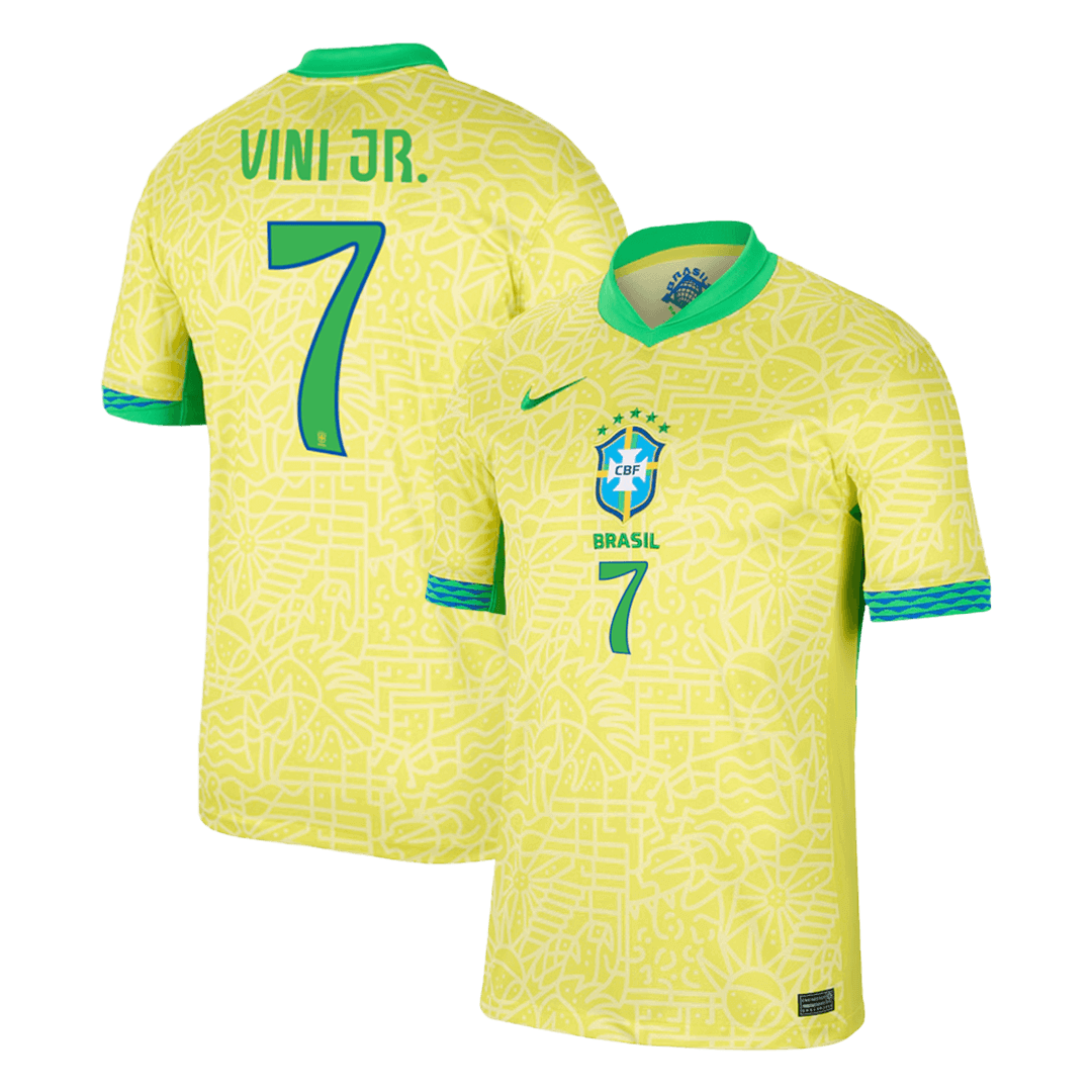 VINI JR. #7 Brésil Domicile Maillot 2024 - Super