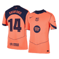 RASHFORD #14 Barcelone Third Maillot 2025/26 Orange Authentique - UCL