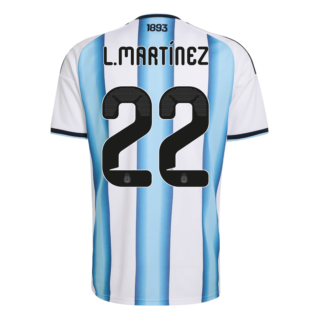 L.MARTÍNEZ #22 Argentine Domicile Maillot Coupe du Monde 2026 Blue&White