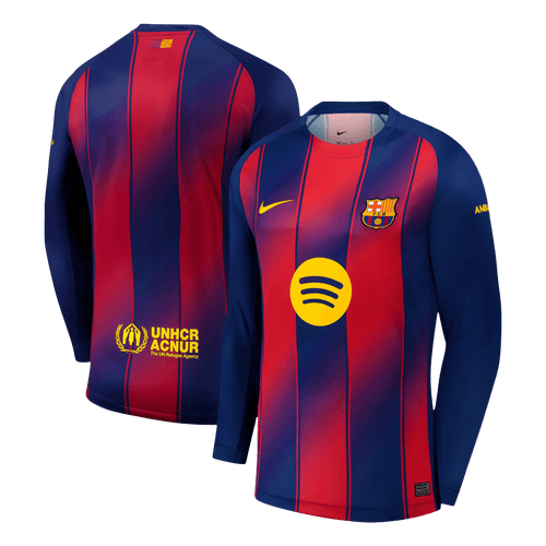 Barcelone Domicile Maillot Manches Longues 2025/26 Rouge et Bleu
