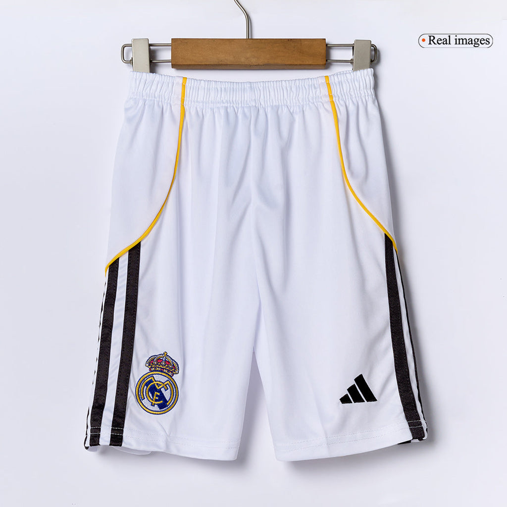 Real Madrid Domicile Maillot Kit 2025/26 Enfant Blanc