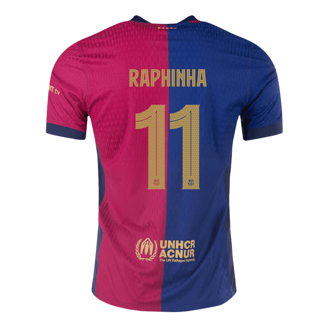 RAPHINHA #11 Barcelona Domicile Maillot 2024/25 Authentique (Spotify Logo Without Text) - UCL