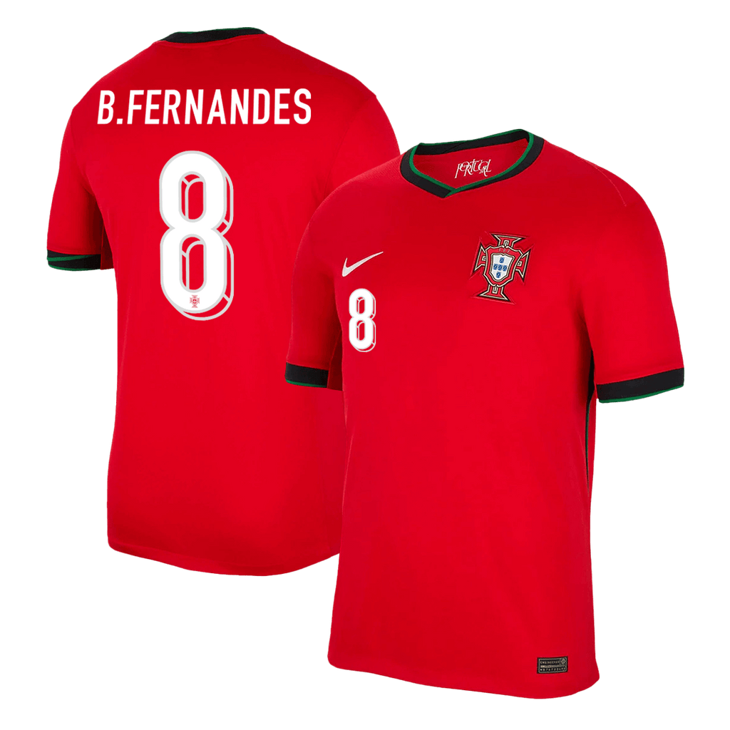 B.FERNANDES #8 Portugal Domicile Maillot 2024 - Super