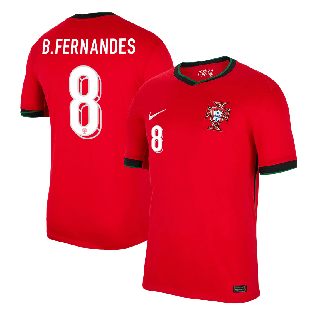 B.FERNANDES #8 Portugal Domicile Maillot 2024 - Super