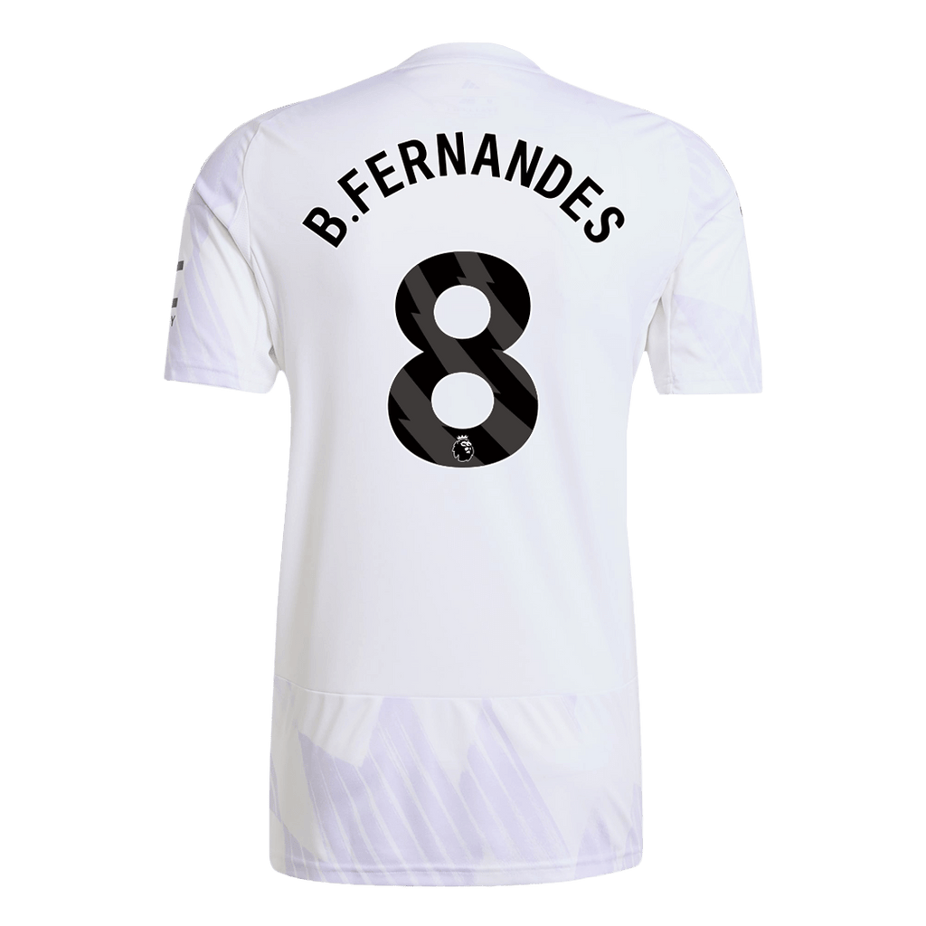 B.FERNANDES #8 Manchester United Extérieur Maillot 2025/26 Grande Taille