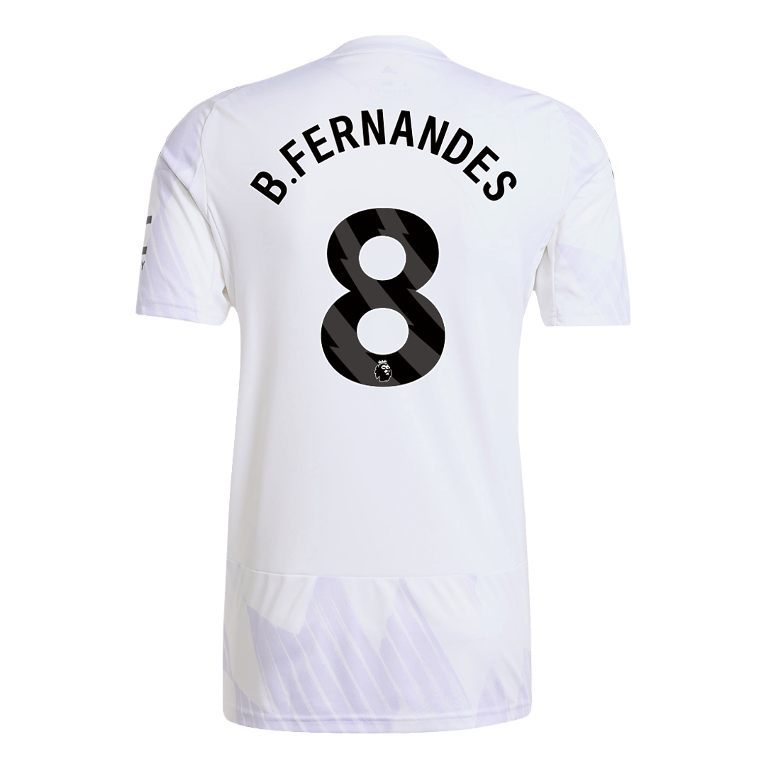 B.FERNANDES #8 Manchester United Extérieur Maillot 2025/26 Grande Taille