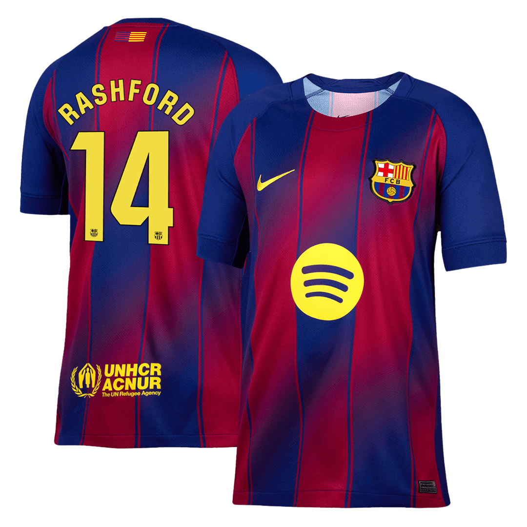 RASHFORD #14 Barcelone Domicile Maillot 2025/26
