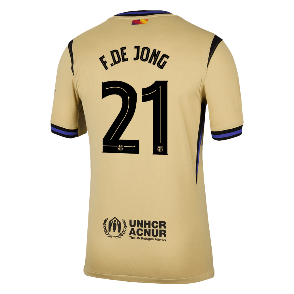 F.DE JONG #21 Barcelone Extérieur Maillot 2025/26 Jaune - UCL