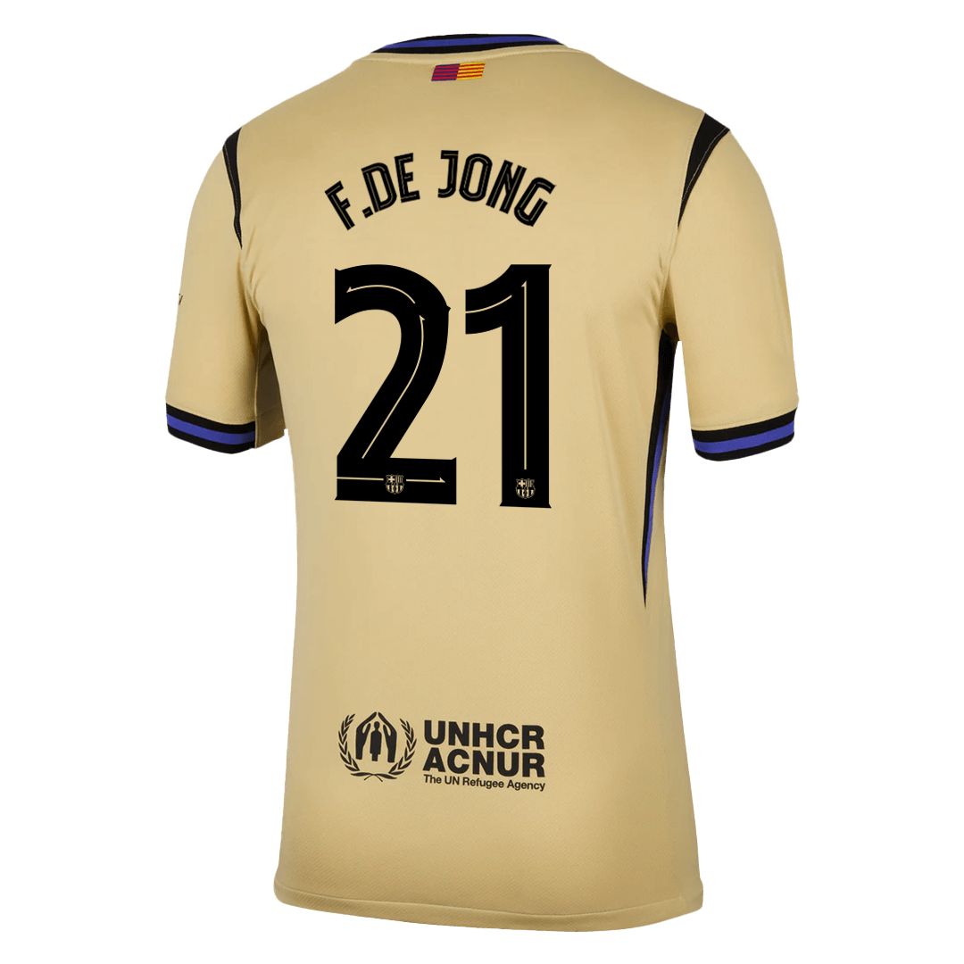 F.DE JONG #21 Barcelone Extérieur Maillot 2025/26 Jaune - UCL