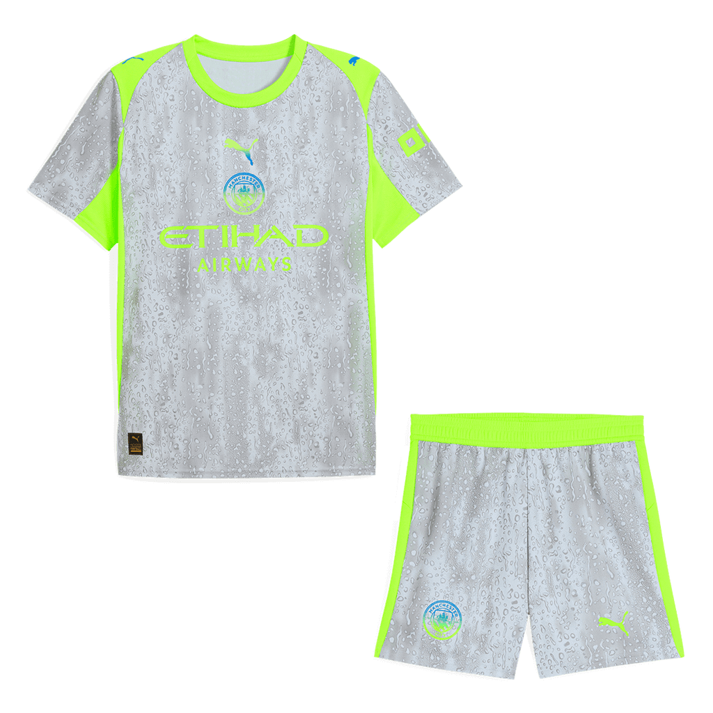Manchester City Third Maillot Kit 2025/26 Gris