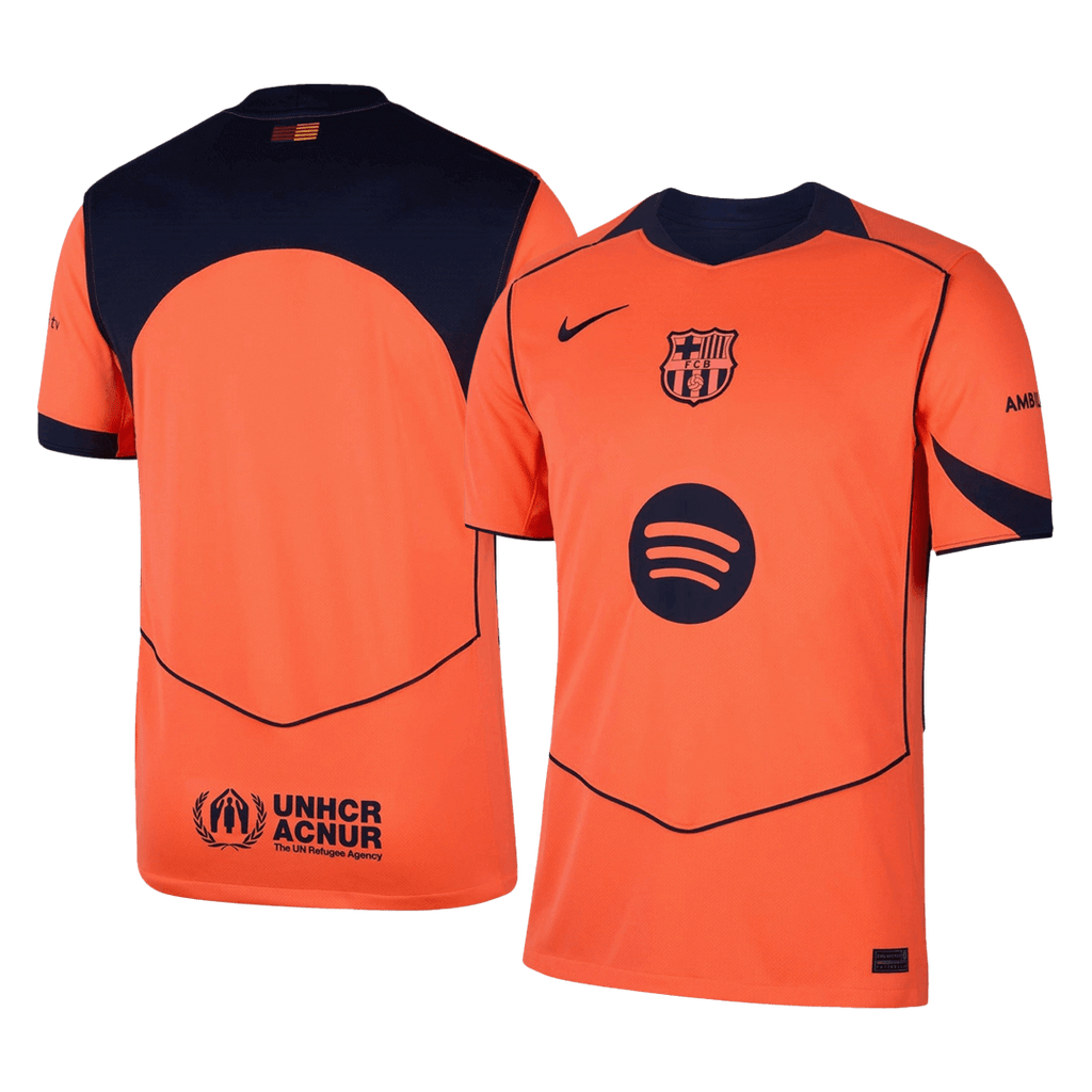 Barcelone Third Maillot 2025/26 Orange Grande Taille