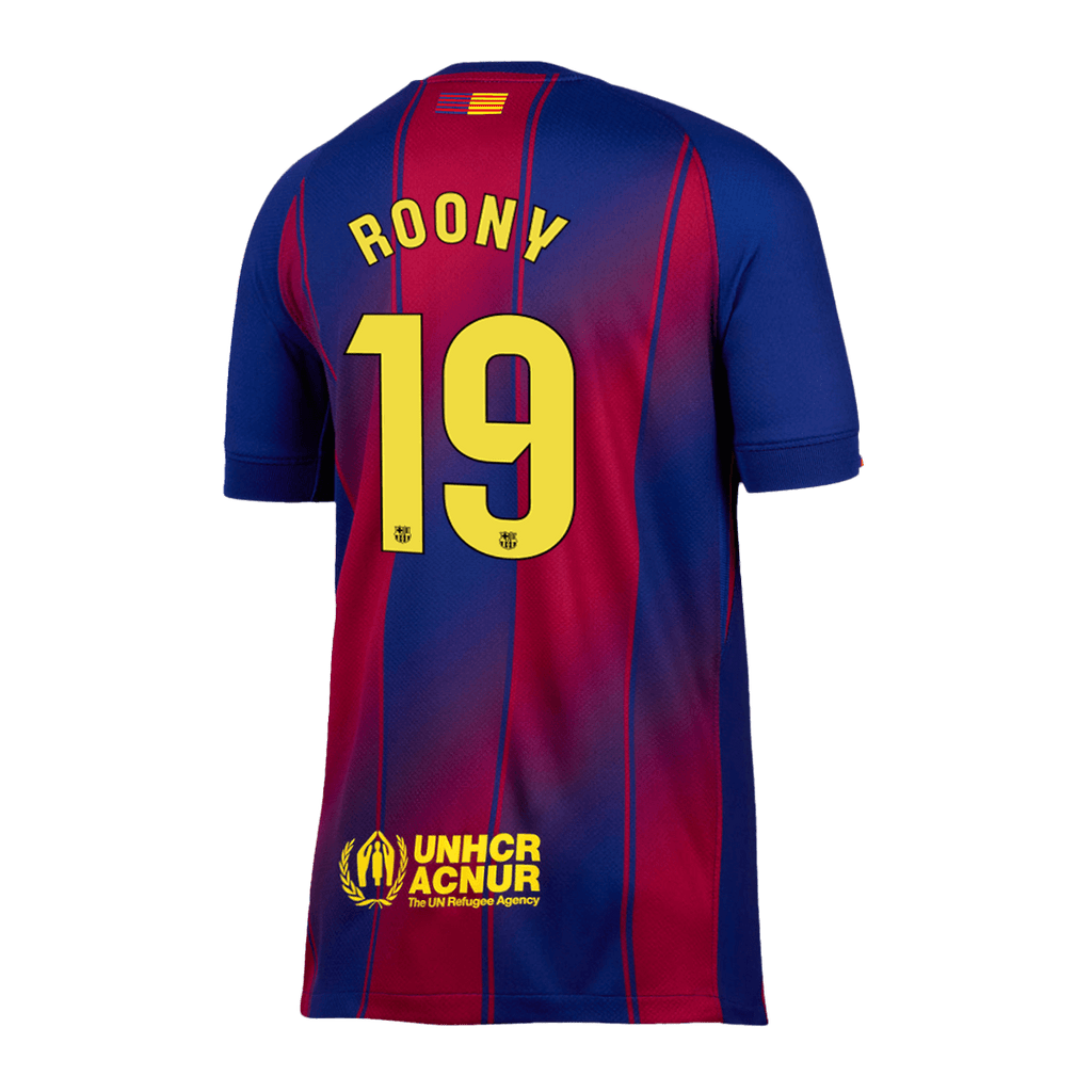 ROONY #19 Barcelone Domicile Maillot 2025/26 Rouge et Bleu