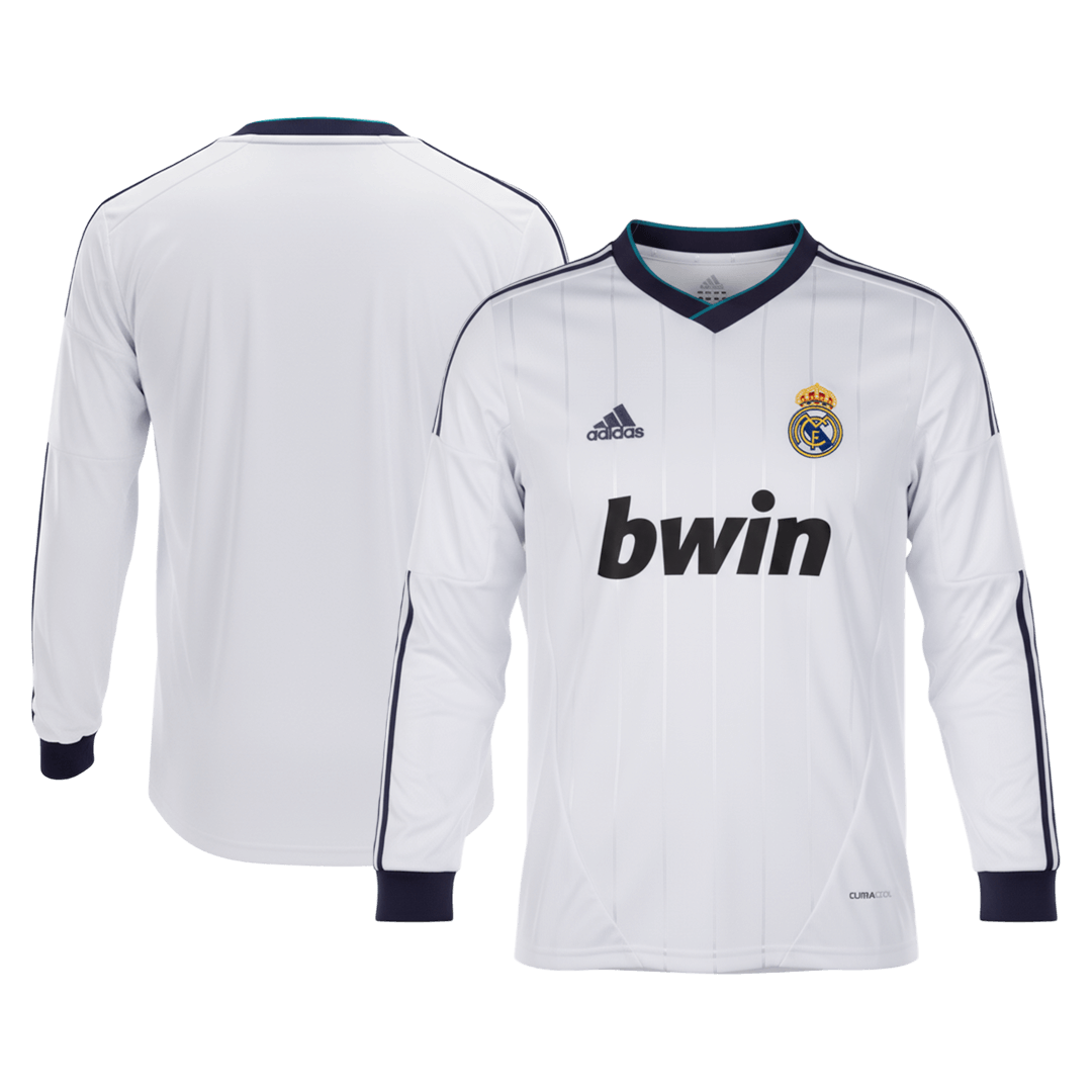 Retro Real Madrid Domicile Maillot Manches Longues 2012/13 Blanc