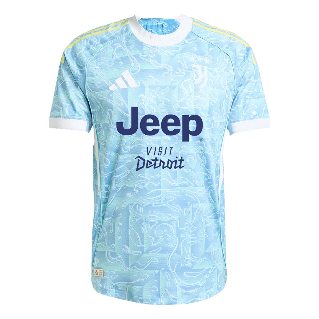 KALULU #15 Juventus Extérieur Maillot 2025/26 Bleu Authentique