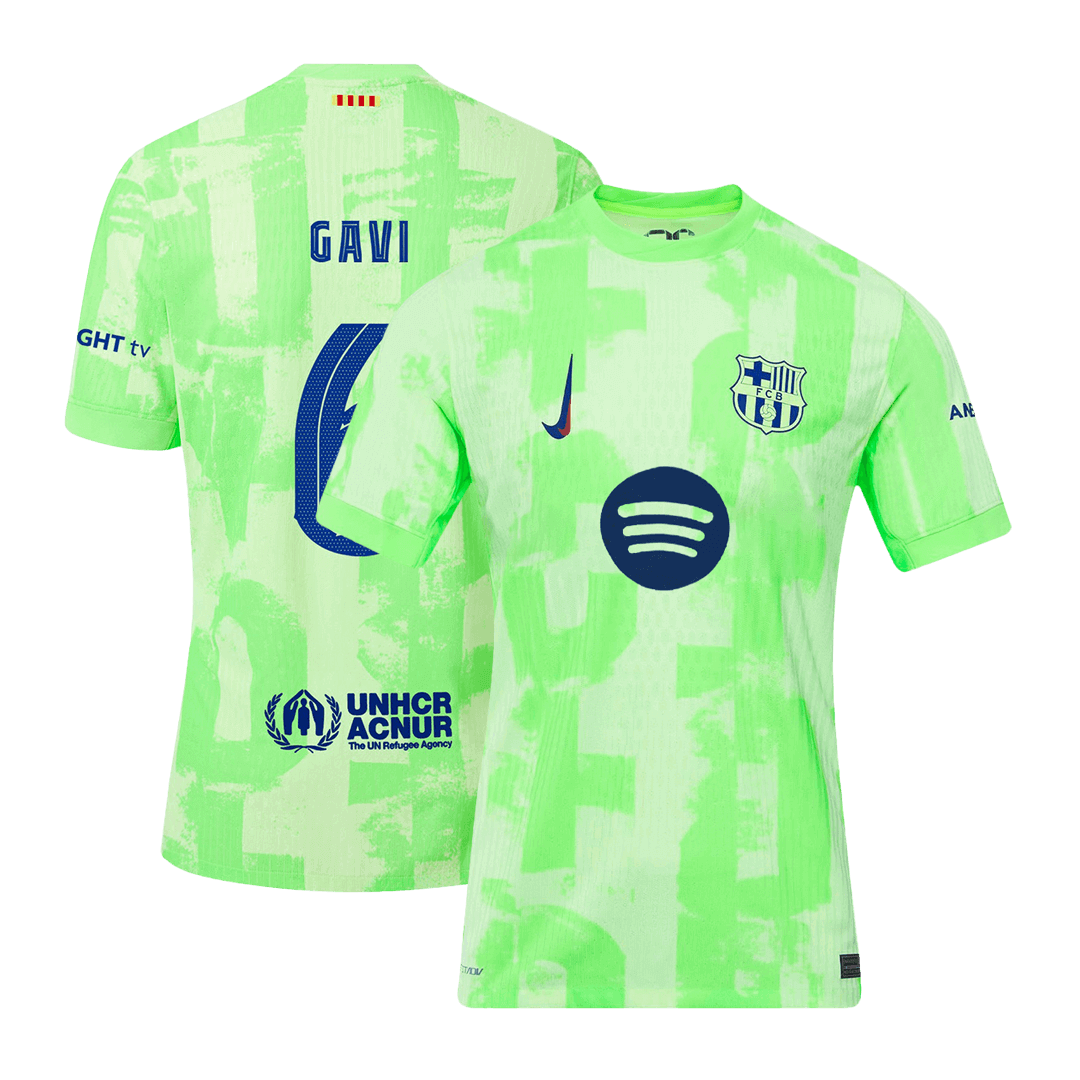 GAVI #6 Barcelone Third Maillot 2024/25 Authentique - UCL(Spotify Logo Without Text)