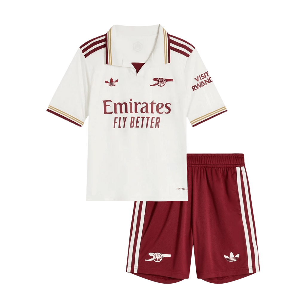 Arsenal Third Maillot Kit 2025/26 Enfant Blanc
