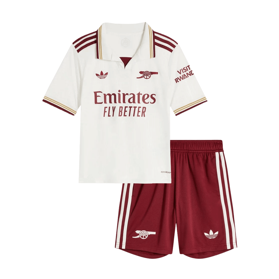 Arsenal Third Maillot Kit 2025/26 Enfant Blanc