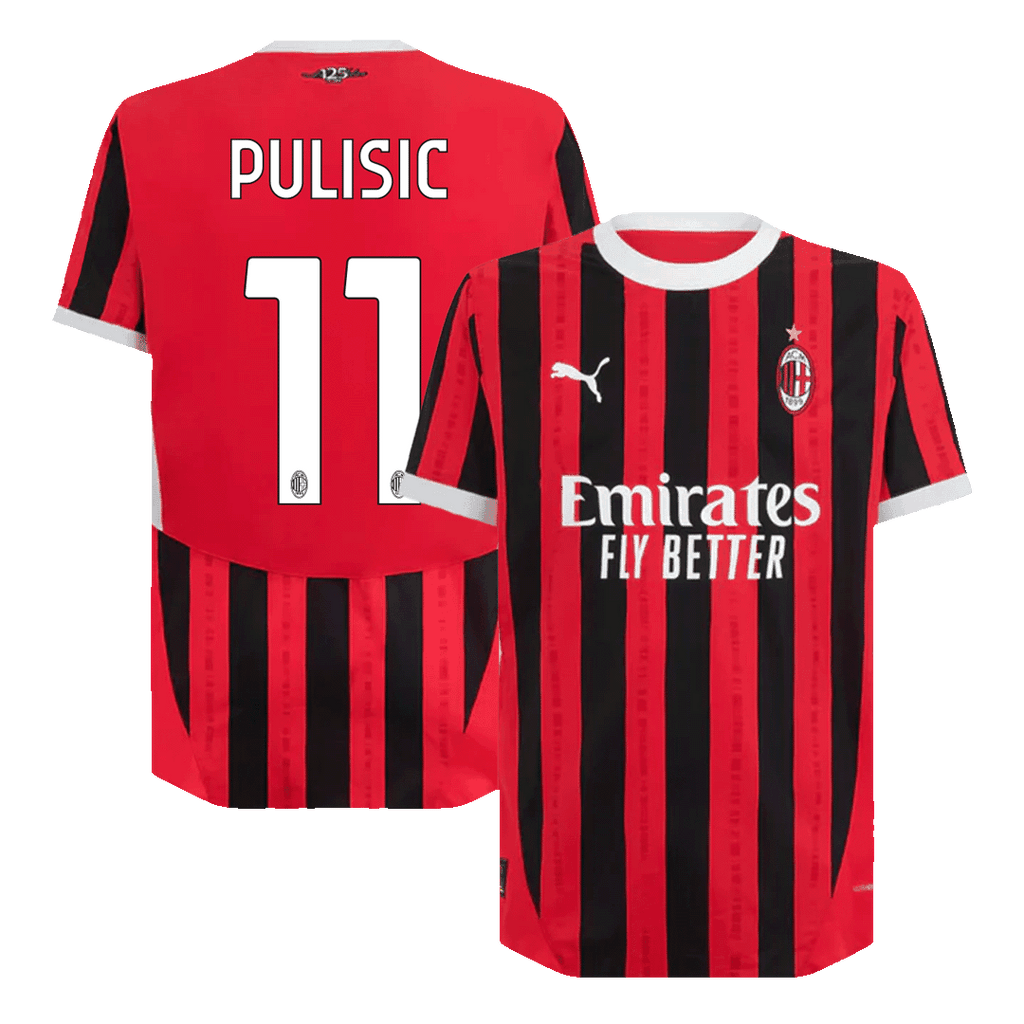 PULISIC #11 Milan AC Domicile Maillot 2024/25 Authentique - UCL