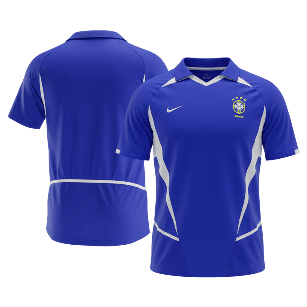 Retro Brésil Extérieur Maillot 2002 Bleu