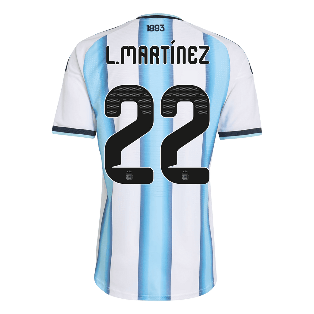 L.MARTÍNEZ #22 Argentine Domicile Maillot Coupe du Monde 2026 Blue&White Joueur