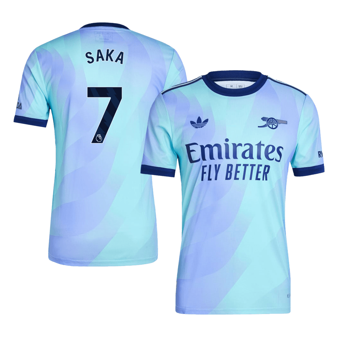 SAKA #7 Arsenal Third Maillot 2024/25 Authentique