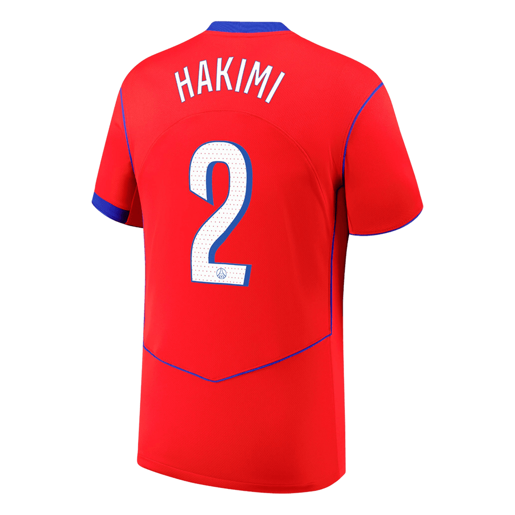 HAKIMI #2 Les Paris Third Maillot 2025/26 Rouge