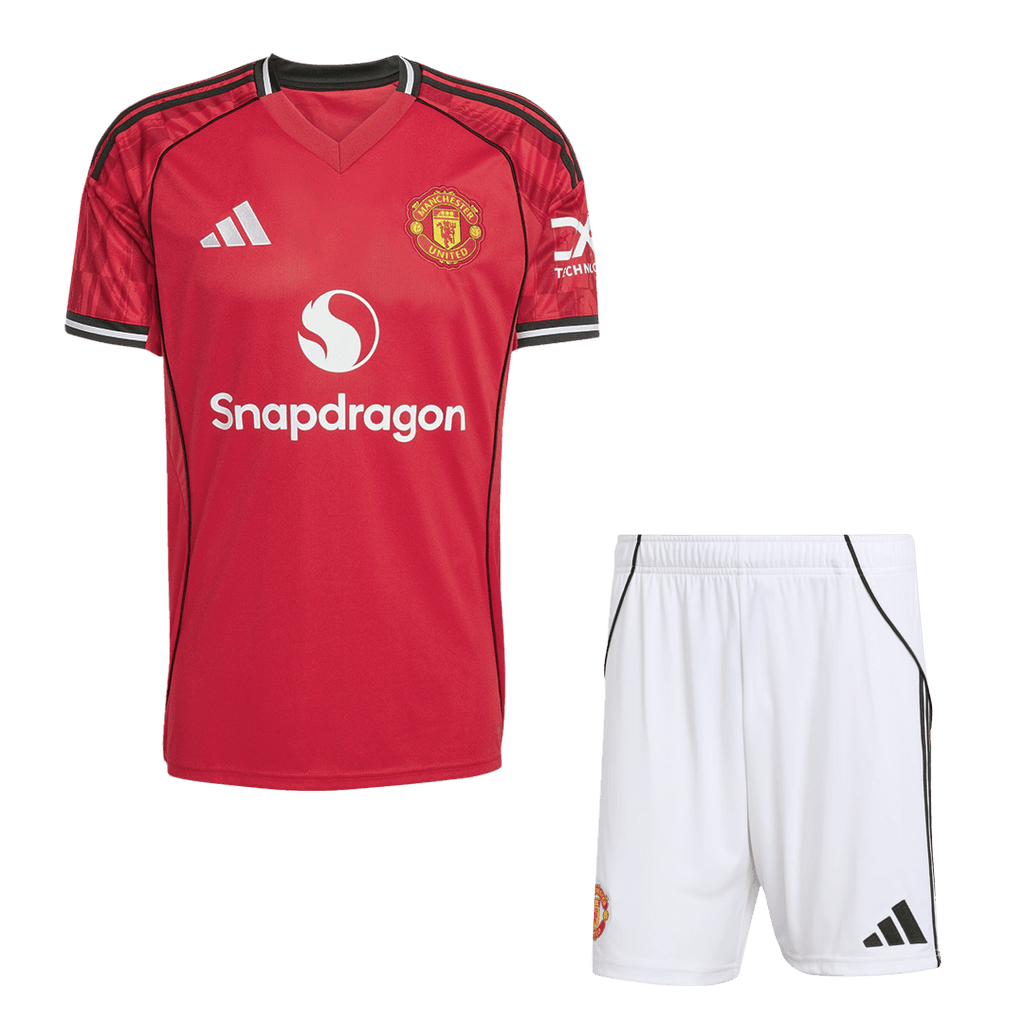 Manchester United Domicile Maillot Kit 2025/26 Rouge