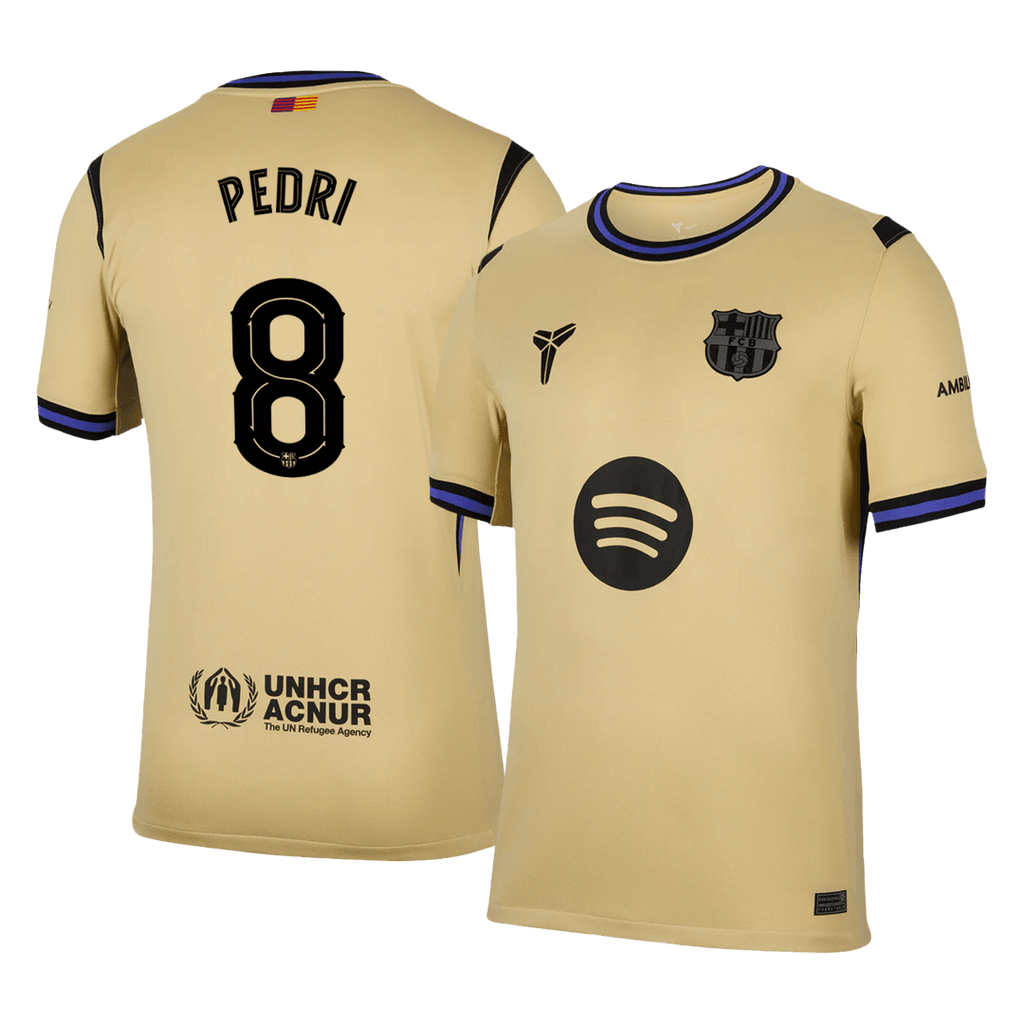 PEDRI #8 Barcelone Extérieur Maillot 2025/26 Jaune - UCL