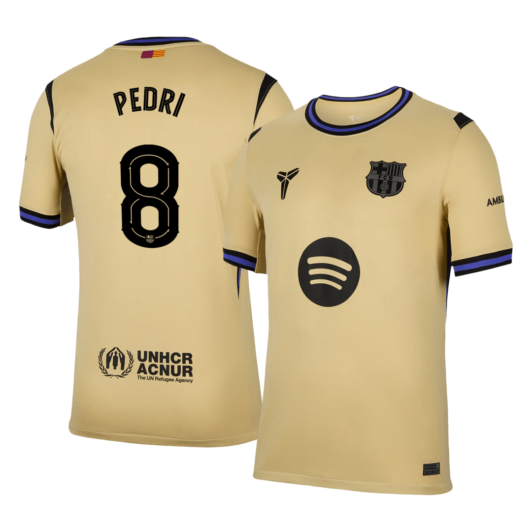 PEDRI #8 Barcelone Extérieur Maillot 2025/26 Jaune - UCL