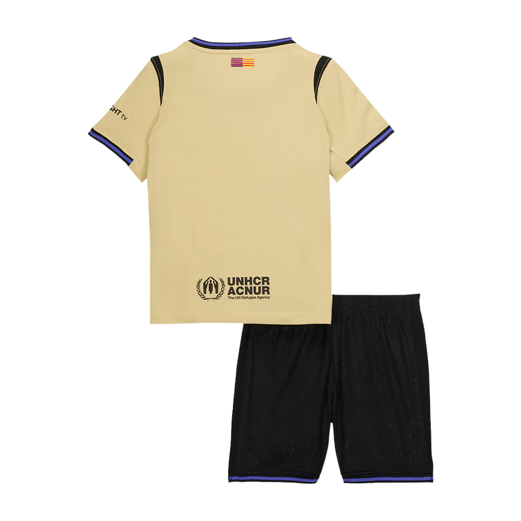 Barcelone Extérieur Maillot Kit 2025/26 Junior Jaune